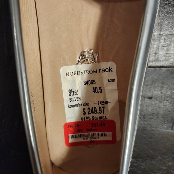 TOD'S Metallic Silver Driving Shoes/Loafers - Picture 3 of 4